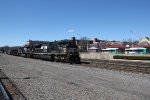 NS 7334 and 7332 with a local train of 3 cars